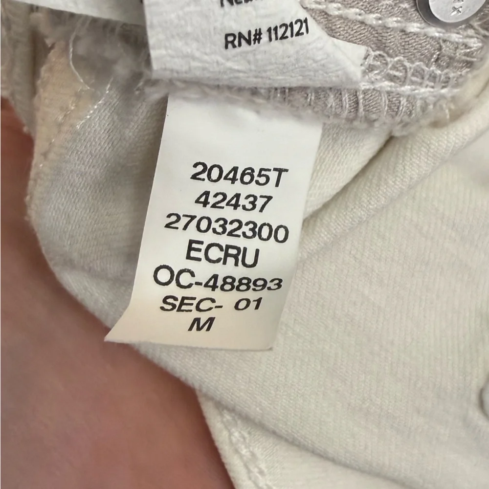 Spanx TALL Seamed Front Wide Leg Jeans Ecru White Medium - Picture 5 of 6